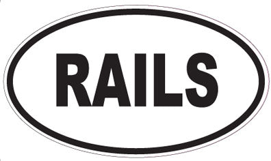 RAILS - Oval Sticker