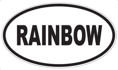 RAINBOW - Oval Magnet
