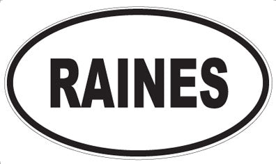 RAINES - Oval Magnet