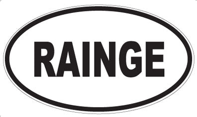 RAINGE - Oval Magnet