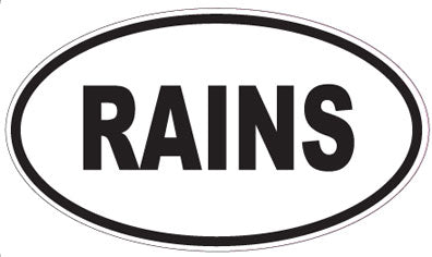 RAINS - Oval Sticker