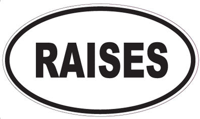 RAISES - Oval Sticker