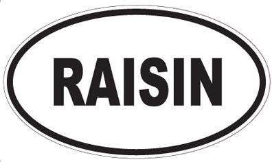 RAISIN - Oval Sticker