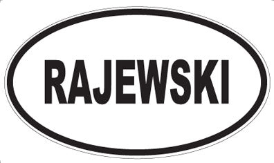 RAJEWSKI - Oval Magnet