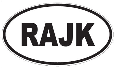 RAJK - Oval Magnet