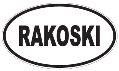 RAKOSKI - Oval Magnet