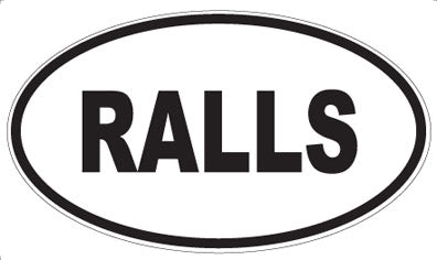 RALLS - Oval Magnet