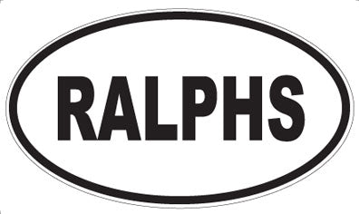 RALPHS - Oval Magnet