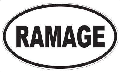 RAMAGE - Oval Magnet