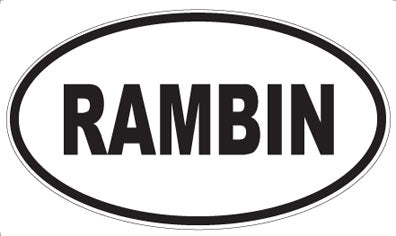 RAMBIN - Oval Magnet