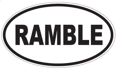 RAMBLE - Oval Sticker