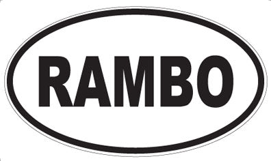 RAMBO - Oval Magnet