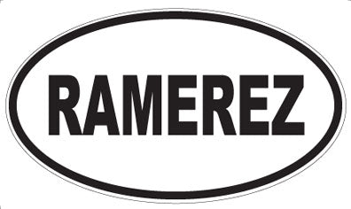 RAMEREZ - Oval Magnet