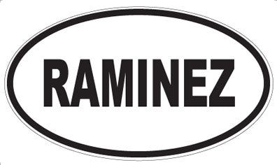 RAMINEZ - Oval Magnet