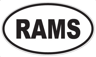 RAMS - Oval Magnet