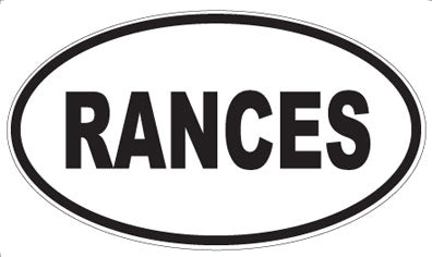 RANCES - Oval Magnet