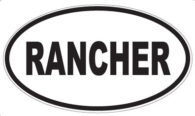 RANCHER - Oval Sticker