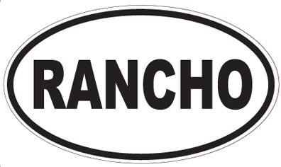 RANCHO - Oval Sticker