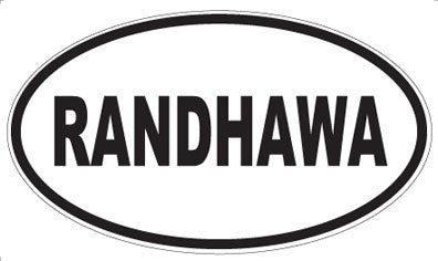 RANDHAWA - Oval Sticker