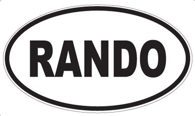 RANDO - Oval Magnet