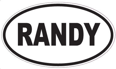 RANDY - Oval Sticker