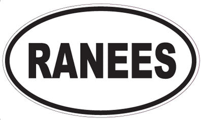 RANEES - Oval Sticker