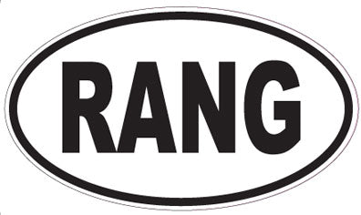 RANG - Oval Sticker