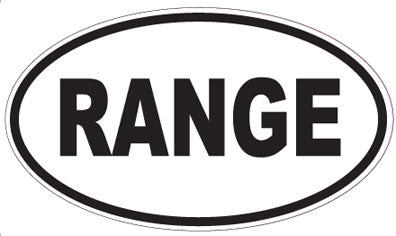 RANGE - Oval Sticker