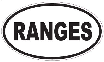 RANGES - Oval Sticker