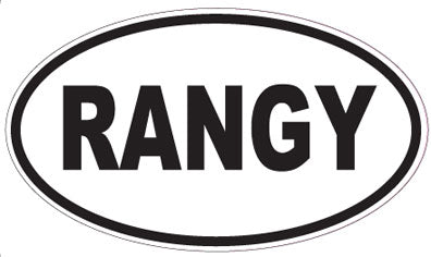RANGY - Oval Sticker