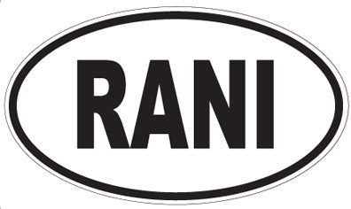 RANI - Oval Sticker