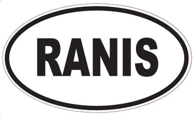 RANIS - Oval Sticker
