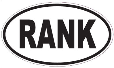 RANK - Oval Sticker