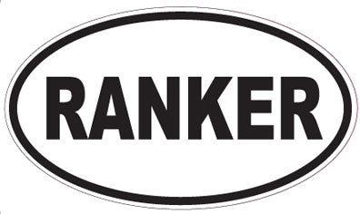 RANKER - Oval Sticker