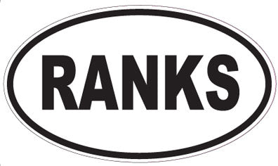 RANKS - Oval Magnet
