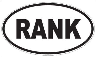 RANK - Oval Magnet