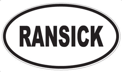 RANSICK - Oval Magnet