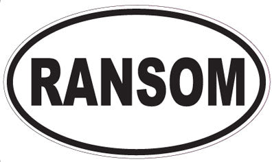 RANSOM - Oval Sticker