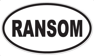 RANSOM - Oval Magnet
