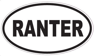 RANTER - Oval Sticker