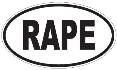 RAPE - Oval Sticker