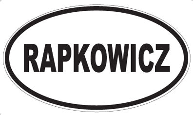RAPKOWICZ - Oval Magnet