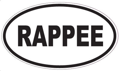 RAPPEE - Oval Sticker