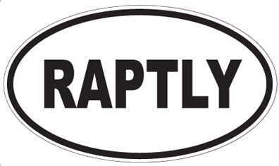 RAPTLY - Oval Sticker