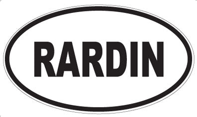 RARDIN - Oval Sticker