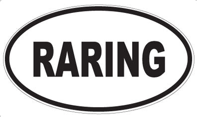 RARING - Oval Magnet