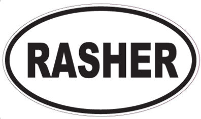 RASHER - Oval Sticker