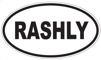 RASHLY - Oval Sticker