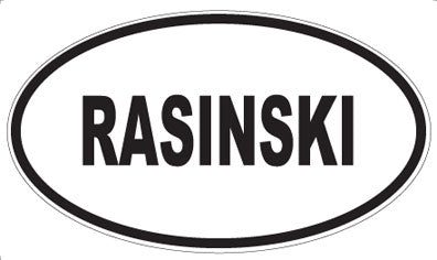 RASINSKI - Oval Magnet