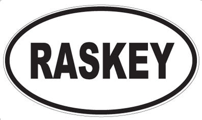 RASKEY - Oval Magnet